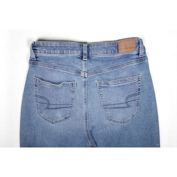 American Eagle Stretch Skinny Jeans | Size 8 Short | Mid Wash High Rise Denim - Picture 4 of 12